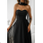 Damen (34-38) POLISH FASHION PMLWD24AMELIA Trägerloses langes Partykleid mit Pailletten schwarz 34