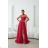 Damen (34-38) POLISH FASHION PMLWD24AMELIA Trägerloses langes Partykleid mit Pailletten růžová fuchsiová 34