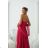 Damen (34-38) POLISH FASHION PMLWD24AMELIA Trägerloses langes Partykleid mit Pailletten růžová fuchsiová 34