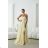 Damen (34-38) POLISH FASHION PMLWD24AMELIA Trägerloses langes Partykleid mit Pailletten žlutá 40