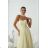 Damen (34-38) POLISH FASHION PMLWD24AMELIA Trägerloses langes Partykleid mit Pailletten žlutá 40