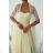 Damen (34-38) POLISH FASHION PMLWD24AMELIA Trägerloses langes Partykleid mit Pailletten žlutá 40