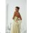 Damen (34-38) POLISH FASHION PMLWD24AMELIA Trägerloses langes Partykleid mit Pailletten žlutá 40