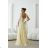 Damen (34-38) POLISH FASHION PMLWD24AMELIA Trägerloses langes Partykleid mit Pailletten žlutá 40