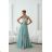 Damen (34-38) POLISH FASHION PMLWD24AMELIA Trägerloses langes Partykleid mit Pailletten olivgrün 34