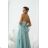 Damen (34-38) POLISH FASHION PMLWD24AMELIA Trägerloses langes Partykleid mit Pailletten olivgrün 34