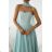 Damen (34-38) POLISH FASHION PMLWD24AMELIA Trägerloses langes Partykleid mit Pailletten olivgrün 34