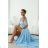 Damen (34-38) POLISH FASHION PMLWD24AMELIA Trägerloses langes Partykleid mit Pailletten blau 40