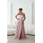 Damen (34-38) POLISH FASHION PMLWD24AMELIA Trägerloses langes Partykleid mit Pailletten Rose alte Rose 34