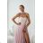 Damen (34-38) POLISH FASHION PMLWD24AMELIA Trägerloses langes Partykleid mit Pailletten Rose alte Rose 34
