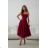 Damen (34-38) POLISH FASHION PMLWD24AMELIA Trägerloses langes Partykleid mit Pailletten vínová bordo 34