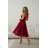 Damen (34-38) POLISH FASHION PMLWD24AMELIA Trägerloses langes Partykleid mit Pailletten vínová bordo 34