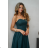 Damen (34-38) POLISH FASHION PMLWD24AMELIA Trägerloses langes Partykleid mit Pailletten zelená tmavá 34