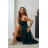 Damen (34-38) POLISH FASHION PMLWD24AMELIA Trägerloses langes Partykleid mit Pailletten zelená tmavá 34
