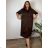 Šaty košilové oversize krátký rukáv dámské (M/L//XL ONE SIZE) ITALSKÁ MÓDA IM422525