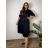 Šaty košilové oversize krátký rukáv dámské (M/L//XL ONE SIZE) ITALSKÁ MÓDA IM422525
