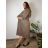 Šaty košilové oversize krátký rukáv dámské (M/L//XL ONE SIZE) ITALSKÁ MÓDA IM422525 46/48/50 schwarz