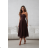 Damen (34-38) POLISH FASHION PMLWD24AMELIA Trägerloses langes Partykleid mit Pailletten brown Schokolade 34