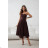 Damen (34-38) POLISH FASHION PMLWD24AMELIA Trägerloses langes Partykleid mit Pailletten brown Schokolade 34