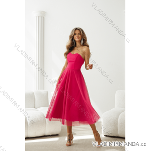 Damen (34-38) POLISH FASHION PMLWD24AMELIA Trägerloses langes Partykleid mit Pailletten
