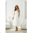Damen (34-38) POLISH FASHION PMLWD24AMELIA Trägerloses langes Partykleid mit Pailletten weiß 34