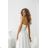 Damen (34-38) POLISH FASHION PMLWD24AMELIA Trägerloses langes Partykleid mit Pailletten weiß 34