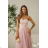 Damen (34-38) POLISH FASHION PMLWD24AMELIA Trägerloses langes Partykleid mit Pailletten Rose alte Rose 34