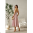 Damen (34-38) POLISH FASHION PMLWD24AMELIA Trägerloses langes Partykleid mit Pailletten Rose alte Rose 34