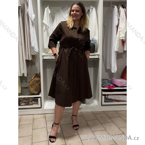 Langes ärmelloses Sommerkleid für Damen KLEO (Einheitsgröße S/M) ITALIAN FASHION IMSM26000033/DUR <div>
<p>2XL / 3XL</p>
</div> brown Schokolade