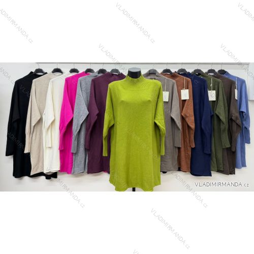 Strickkleid für Damen mit Rollkragen (Einheitsgröße 46/48/50) ITALIENISCHE MODE IM4260317