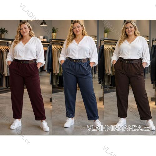 Oversize-Hose für Damen mit Gürtel (Einheitsgröße 42/44/46) Italienische Mode IM4260327