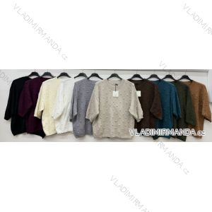 Damen-Strickpullover mit kurzen Ärmeln (44/46/48, Einheitsgröße) ITALIENISCHE MODE IM4260330