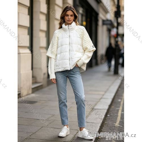 Damenjacke mit 3/4-Ärmeln, Oversize (S/M/L, Einheitsgröße), italienische Mode, IM4260336