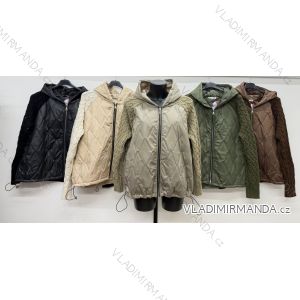 Damen-Steppjacke mit langen Ärmeln und Kapuze (44/46/48, Einheitsgröße) ITALIENISCHE MODE IM4260337