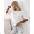 Oversize-Strickpullover für Damen mit kurzen Ärmeln (Einheitsgröße 44/46/48) Italienische Mode IMD26106