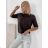 Oversize-Strickpullover für Damen mit kurzen Ärmeln (Einheitsgröße 44/46/48) Italienische Mode IMD26106