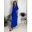 Langes Chiffon-Kurzarmkleid für Damen (S/M ONE SIZE) ITALIAN FASHION IMWGS231048