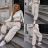 Elegante, lange Jogginghose für Damen (Einheitsgröße S/M/L) ITALIAN FASHION IMD23634