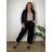 Elegante Jogginghose mit Gürtel, Damengröße Oversize (42/44/46, Einheitsgröße), italienische Mode, IM4260310 44/46/48 Wein