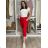 Damen Langarmjacke (42/44/46  ONE SIZE) ITALIAN FASHION IMPSS266259/DUR  rot