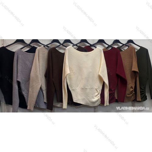 Damen-Rollkragenpullover mit kurzen Ärmeln (Einheitsgröße 42/44/46) ITALIENISCHE MODE IMC260237
