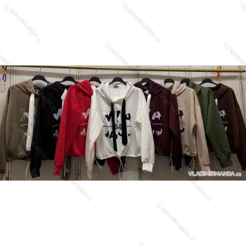 Oversize-Langarm-Pullover-Hoodie für Damen (46/48/50, Einheitsgröße) ITALIENISCHE MODE IMC26294