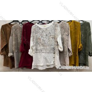 Damen-Rollkragenpullover mit kurzen Ärmeln (Einheitsgröße 42/44/46) ITALIENISCHE MODE IMC260237