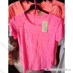 T-Shirt mit kurzen Ärmeln, Damen-Neon (uni sl) ITALIAN MODEL IM518026