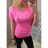 T-Shirt mit kurzen Ärmeln, Damen-Neon (uni sl) ITALIAN MODEL IM518026 S / M / L rot