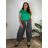 Lange Sommerhose für Damen mit Gürtel (Einheitsgröße S/M) ITALIAN FASHION IMD24080  šedá tmavá