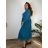 Damenkleid aus Cord-Baumwolle mit langen Ärmeln, Oversize (46/48/50, Einheitsgröße), italienische Mode, IM4260322  Wein