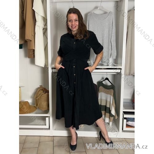 Langes ärmelloses Sommerkleid für Damen KLEO (Einheitsgröße S/M) ITALIAN FASHION IMSM2600018 S / M / L schwarz