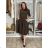 Langärmliges Hemdkleid für Damen mit Gürtel (S/M EINHEITSGRÖSSE) ITALIAN FASHION  IMPSS260002/DUR