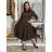 Langärmliges Hemdkleid für Damen mit Gürtel (S/M EINHEITSGRÖSSE) ITALIAN FASHION  IMPSS260002/DUR